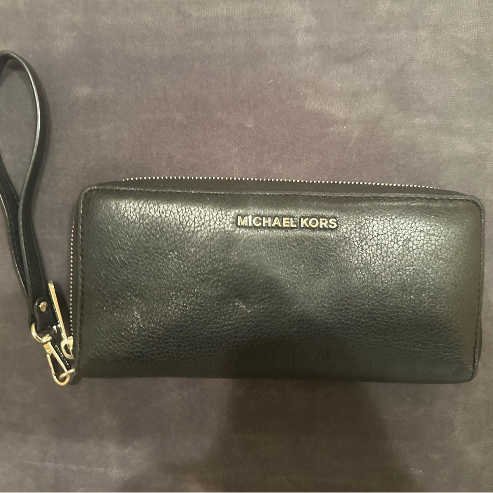 Michael Kors Black Wristlet Wallet